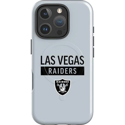 NFL Las Vegas Raiders Silver Performance Series iPhone 16 Pro Magsafe Impact Case