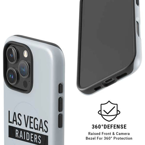 NFL Las Vegas Raiders Silver Performance Series iPhone 16 Pro Magsafe Impact Case