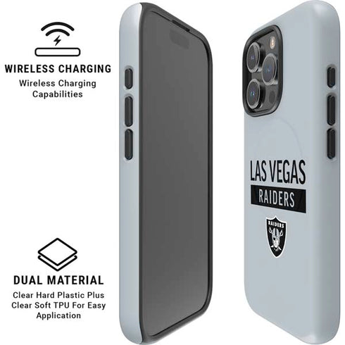 NFL Las Vegas Raiders Silver Performance Series iPhone 16 Pro Magsafe Impact Case