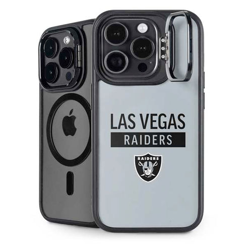 NFL Las Vegas Raiders Silver Performance Series iPhone 16 Pro Max Kickstand Case