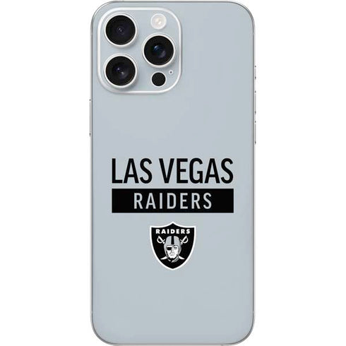 NFL Las Vegas Raiders Silver Performance Series iPhone 16 Pro Max Skin
