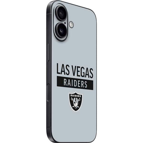 NFL Las Vegas Raiders Silver Performance Series iPhone 16 Skin