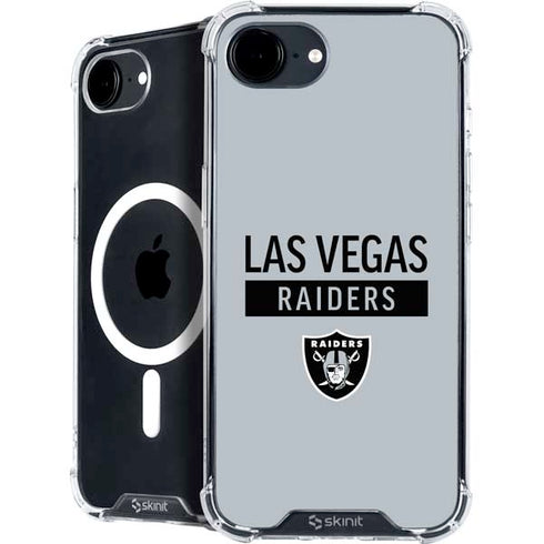 NFL Las Vegas Raiders Silver Performance Series iPhone 16e MagSafe Case