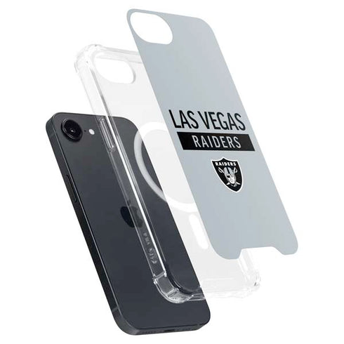 NFL Las Vegas Raiders Silver Performance Series iPhone 16e MagSafe Case
