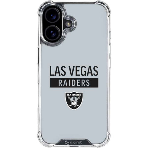 NFL Las Vegas Raiders Silver Performance Series iPhone 17 Clear Case