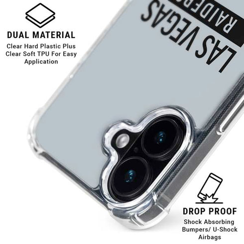 NFL Las Vegas Raiders Silver Performance Series iPhone 17 Clear Case