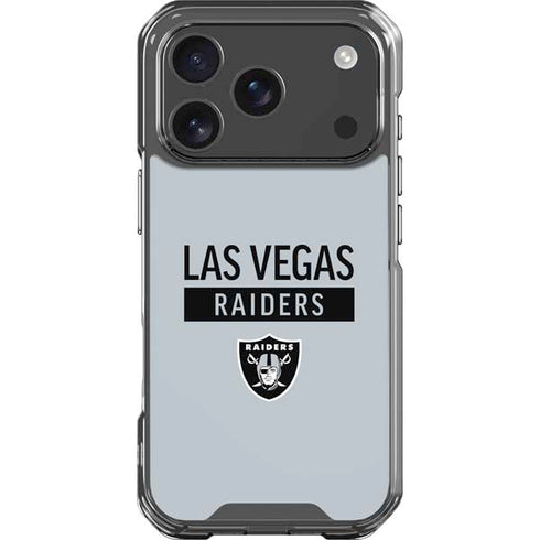 NFL Las Vegas Raiders Silver Performance Series iPhone 18 Pro Clear Case