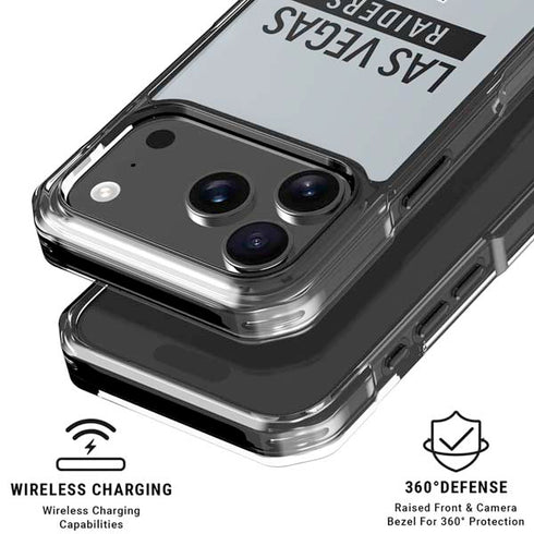 NFL Las Vegas Raiders Silver Performance Series iPhone 18 Pro Clear Case
