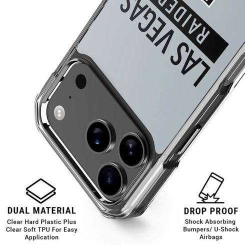 NFL Las Vegas Raiders Silver Performance Series iPhone 18 Pro Clear Case