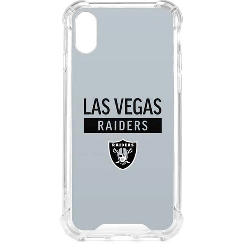 NFL Las Vegas Raiders Silver Performance Series iPhone XS Clear Case