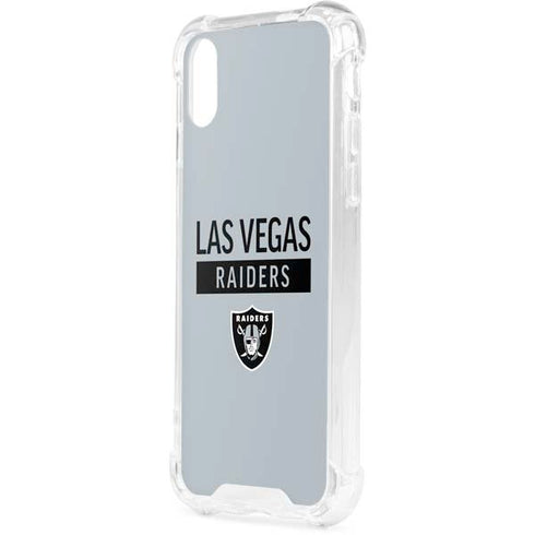 NFL Las Vegas Raiders Silver Performance Series iPhone XS Clear Case