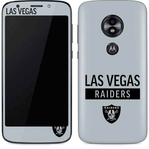 NFL Las Vegas Raiders Silver Performance Series Moto E5 Play Skin