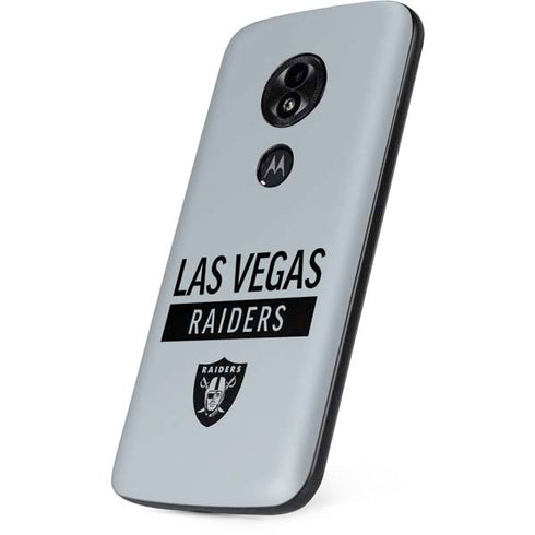 NFL Las Vegas Raiders Silver Performance Series Moto E5 Play Skin