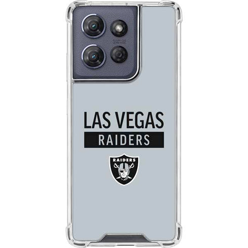 NFL Las Vegas Raiders Silver Performance Series Moto G 5G (2025) Clear Case