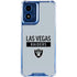 NFL Las Vegas Raiders Silver Performance Series Moto G 5G (2024) Clear Case