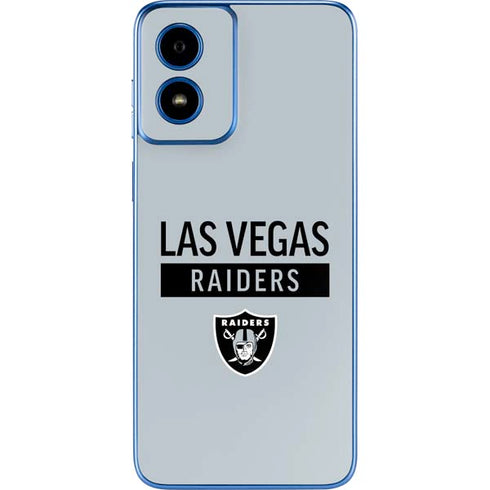NFL Las Vegas Raiders Silver Performance Series Moto G Play 4G (2024) Skin