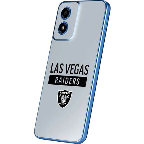 NFL Las Vegas Raiders Silver Performance Series Moto G Play 4G (2024) Skin