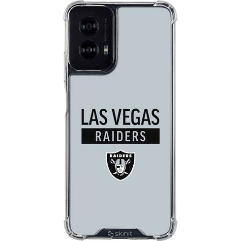 NFL Las Vegas Raiders Silver Performance Series Moto G Power 5G (2024) Clear Case
