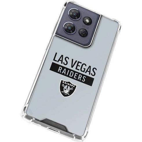 NFL Las Vegas Raiders Silver Performance Series Moto G Power 5G (2025) Clear Case