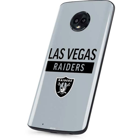 NFL Las Vegas Raiders Silver Performance Series Moto G6 Skin
