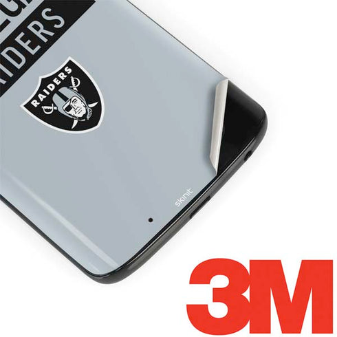 NFL Las Vegas Raiders Silver Performance Series Moto G6 Skin