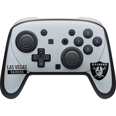 NFL Las Vegas Raiders Silver Performance Series Nintendo Switch 2 (2025) Pro Controller Skin