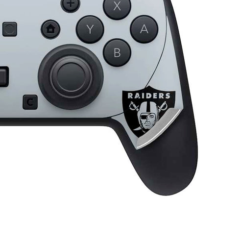 NFL Las Vegas Raiders Silver Performance Series Nintendo Switch 2 (2025) Pro Controller Skin