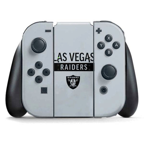 NFL Las Vegas Raiders Silver Performance Series Nintendo Switch (2017-2021) Joy-Con Controller Skin