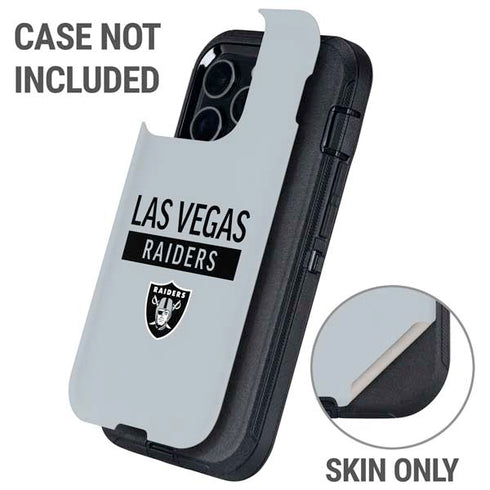 NFL Las Vegas Raiders Silver Performance Series Otterbox Defender iPhone Skin