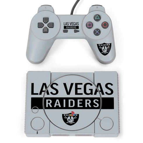 NFL Las Vegas Raiders Silver Performance Series PlayStation Classic Bundle Skin