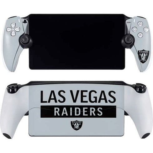 NFL Las Vegas Raiders Silver Performance Series PlayStation Portal Remote Player Skin