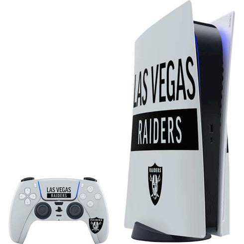 NFL Las Vegas Raiders Silver Performance Series PlayStation PS5 Skins