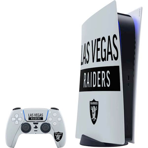 NFL Las Vegas Raiders Silver Performance Series PlayStation PS5 Skins