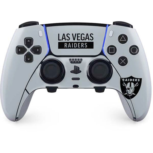 NFL Las Vegas Raiders Silver Performance Series PS5 DualSense Edge Pro Controller Skin