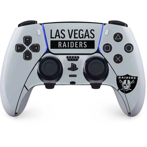 NFL Las Vegas Raiders Silver Performance Series PlayStation PS5 Skins