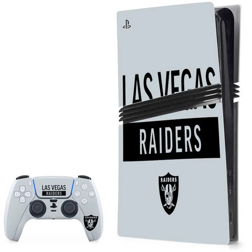 NFL Las Vegas Raiders Silver Performance Series PS5 Pro Bundle Skin
