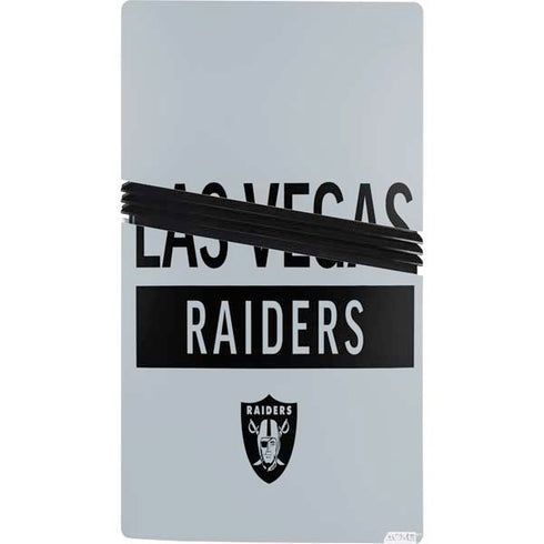 NFL Las Vegas Raiders Silver Performance Series PS5 Pro Console Skin