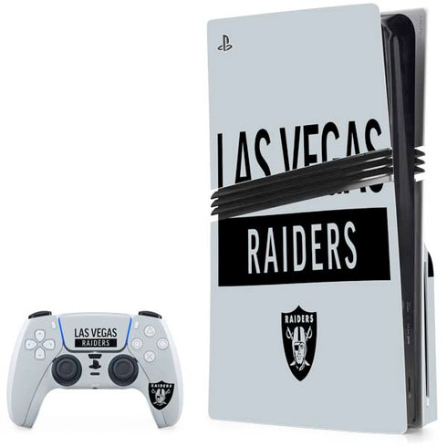 NFL Las Vegas Raiders Silver Performance Series PlayStation PS5 Skins