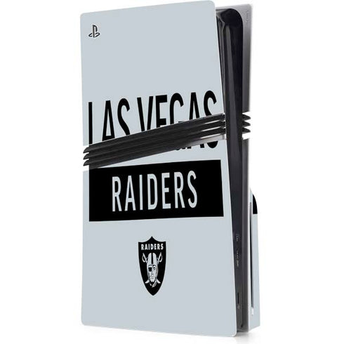 NFL Las Vegas Raiders Silver Performance Series PS5 Pro Disk Console Skin