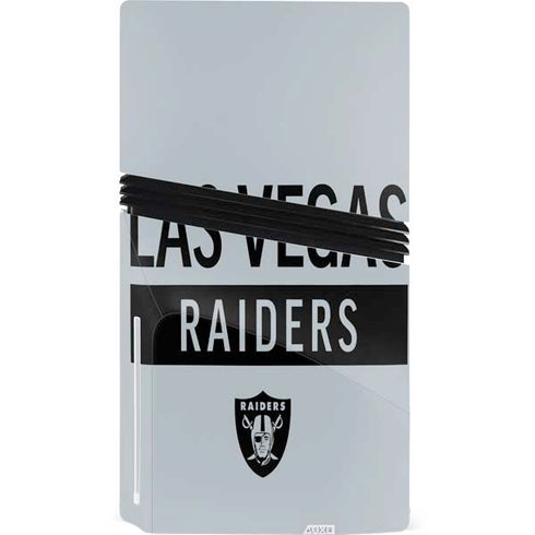 NFL Las Vegas Raiders Silver Performance Series PS5 Pro Disk Console Skin