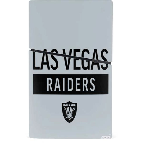NFL Las Vegas Raiders Silver Performance Series PS5 Slim Digital Edition Console Skin