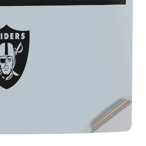 NFL Las Vegas Raiders Silver Performance Series PS5 Slim Digital Edition Console Skin