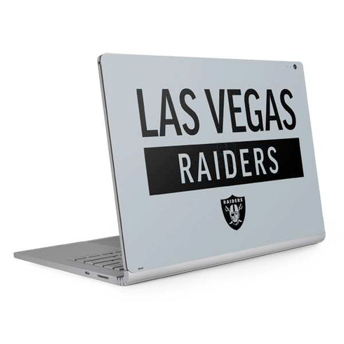 NFL Las Vegas Raiders Silver Performance Series Surface Book 2 13.5in Skin