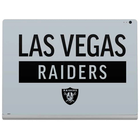 NFL Las Vegas Raiders Silver Performance Series Surface Book 2 13.5in Skin