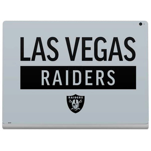 NFL Las Vegas Raiders Silver Performance Series Surface Book 2 15in Skin