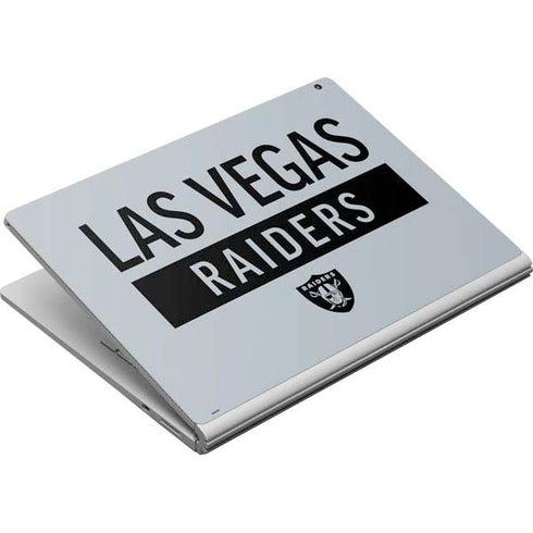 NFL Las Vegas Raiders Silver Performance Series Surface Book Skin