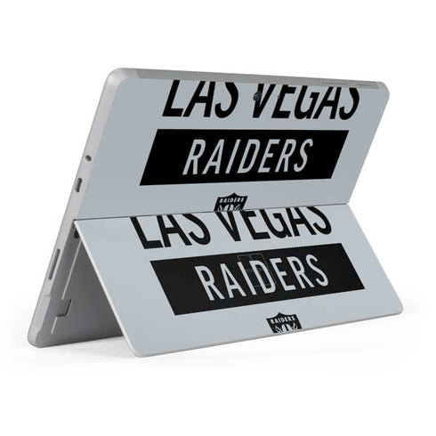 NFL Las Vegas Raiders Silver Performance Series Surface Go Skin