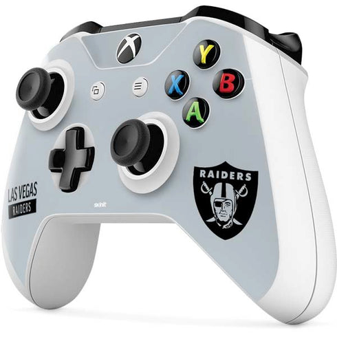 NFL Las Vegas Raiders Silver Performance Series Xbox One S All-Digital Edition Bundle Skin