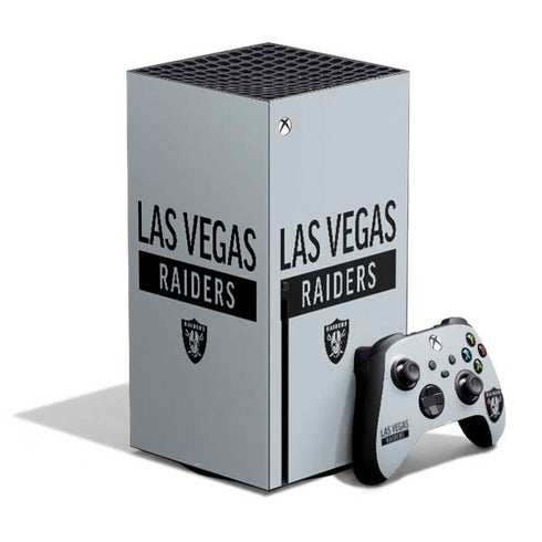 NFL Las Vegas Raiders Silver Performance Series Xbox Series X Skins