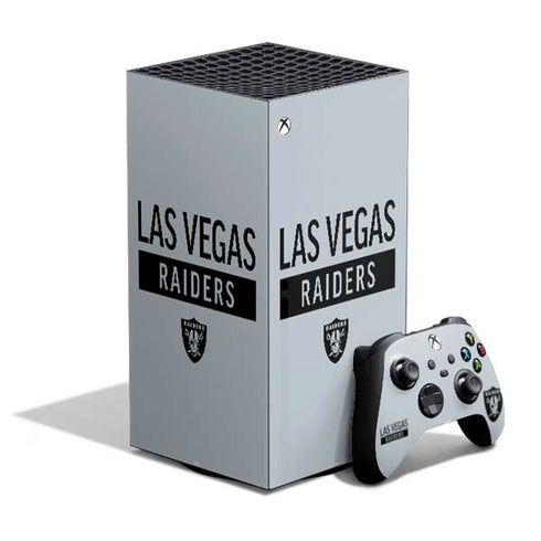 NFL Las Vegas Raiders Silver Performance Series XBox Series X Digital Edition Bundle Skin